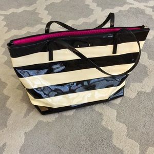 Kate Spade Penn Valley Patent Leather Striped Tote